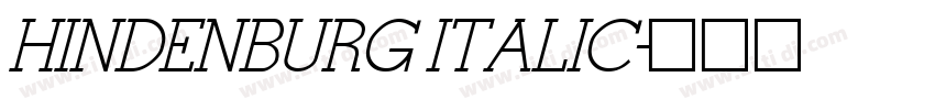 HINDENBURG ITALIC字体转换